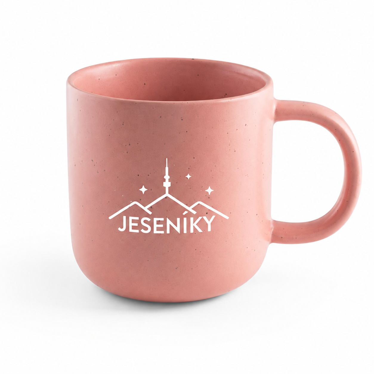 Keramický hrnek Jeseníky 370 ml – růžový