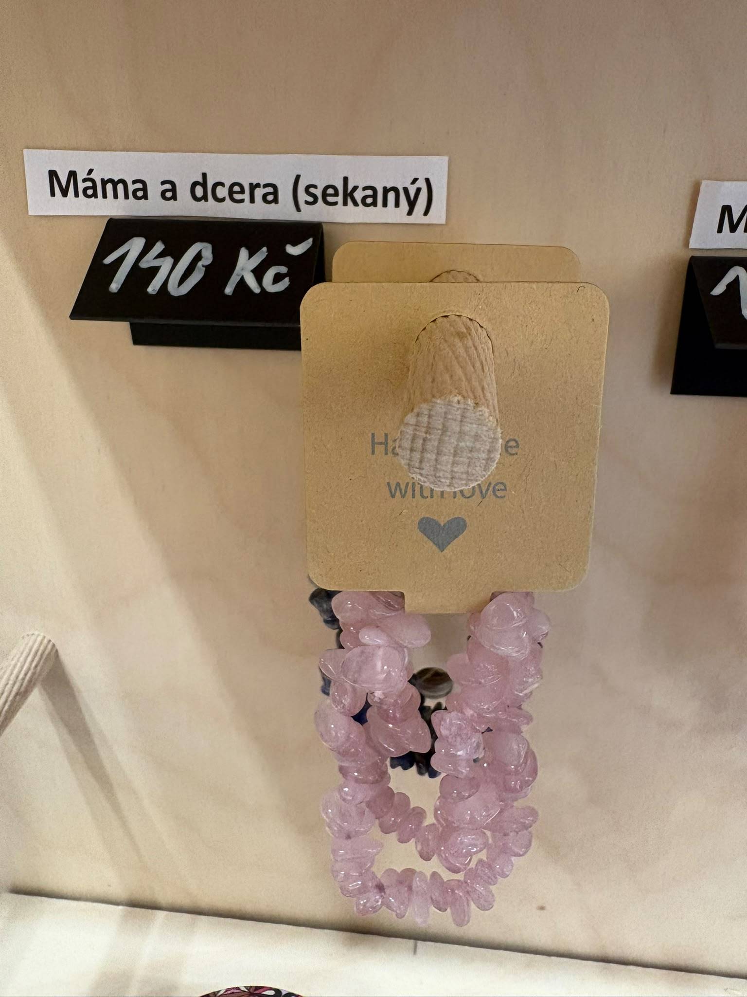 Párové náramky - máma + dcera (sekaný)