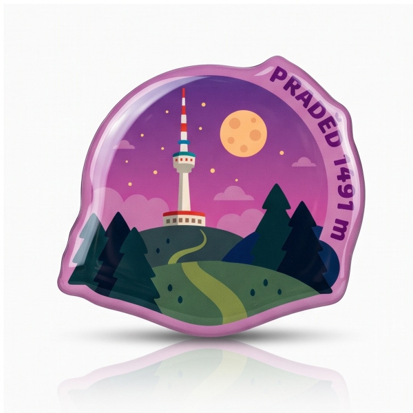 Pryskyřicová 3D magnetka: Praděd 1491 m