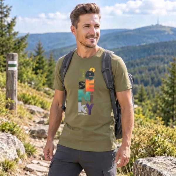 Pánské khaki tričko